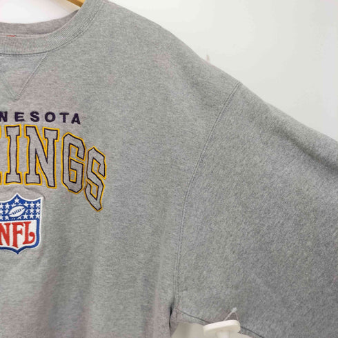 チャンピオン Champion 00s 前Vガゼット WIKINGS 刺繍 クルーネックスウェット メンズ import:XL